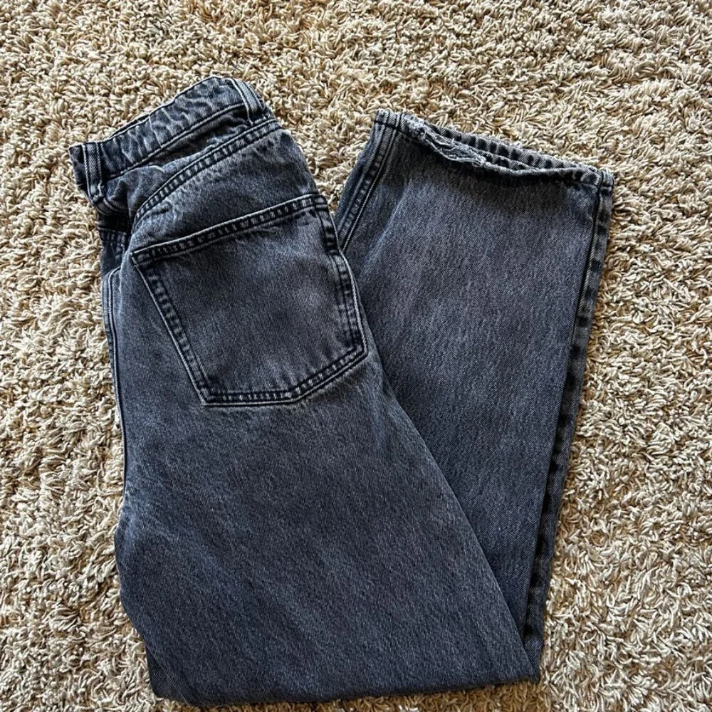 We the Free Frank Dad Jean in Black Women's Size 25 Free People Cropped - Picture 7 of 11